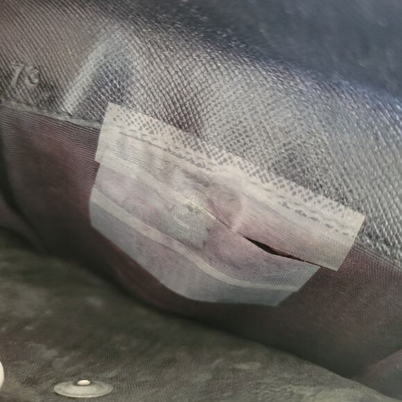 PRADA Tessuto Nero Black Leather Logo Plate Wallet Medium Envelope Medium Nylon - Picture 6 of 13